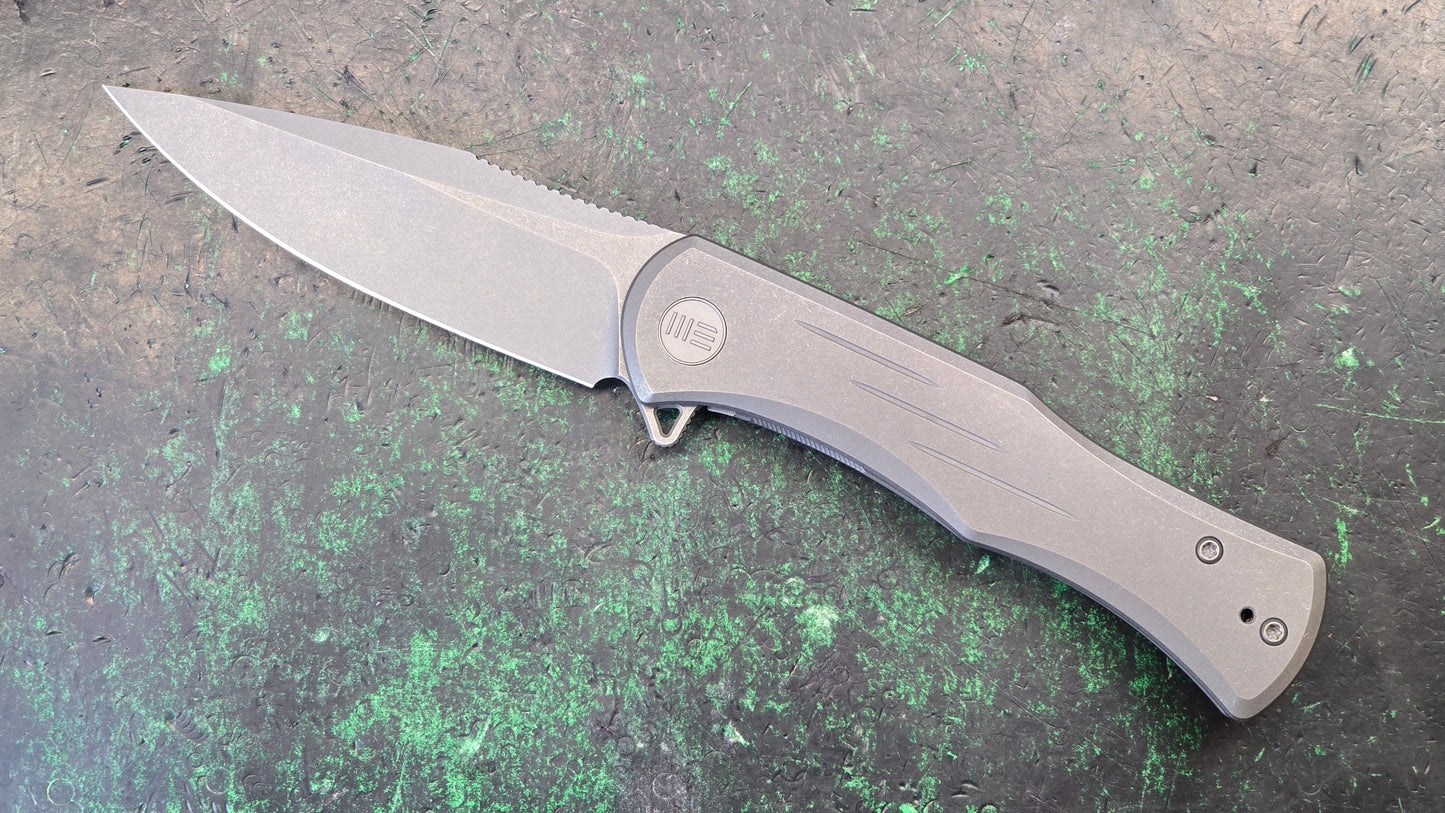 WEKNIFE Primoris Flipper Knife Titanium Handle (3.47" CPM 20CV Blade) (NEW - OPEN BOX)