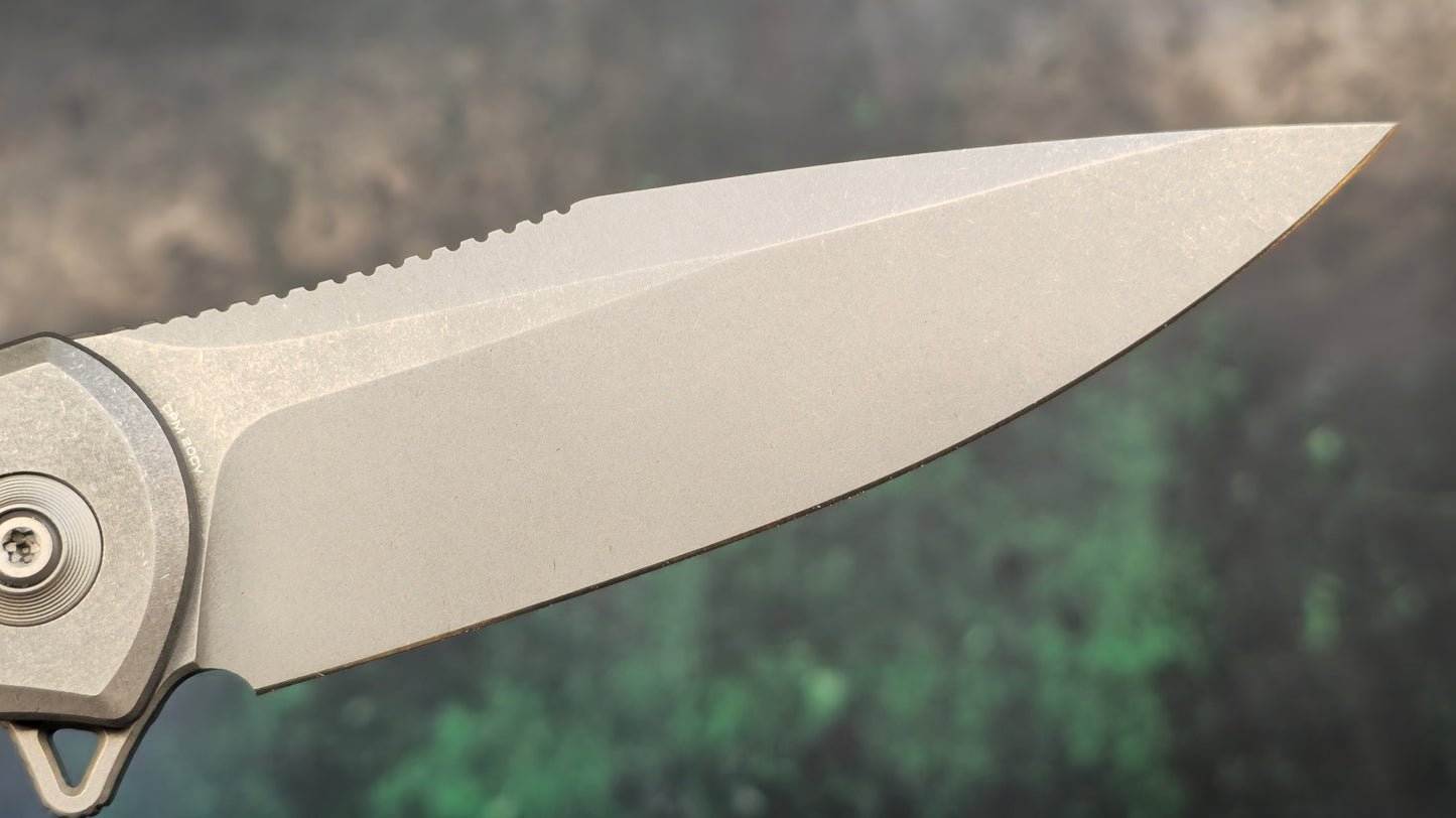 WEKNIFE Primoris Flipper Knife Titanium Handle (3.47" CPM 20CV Blade) (NEW - OPEN BOX)