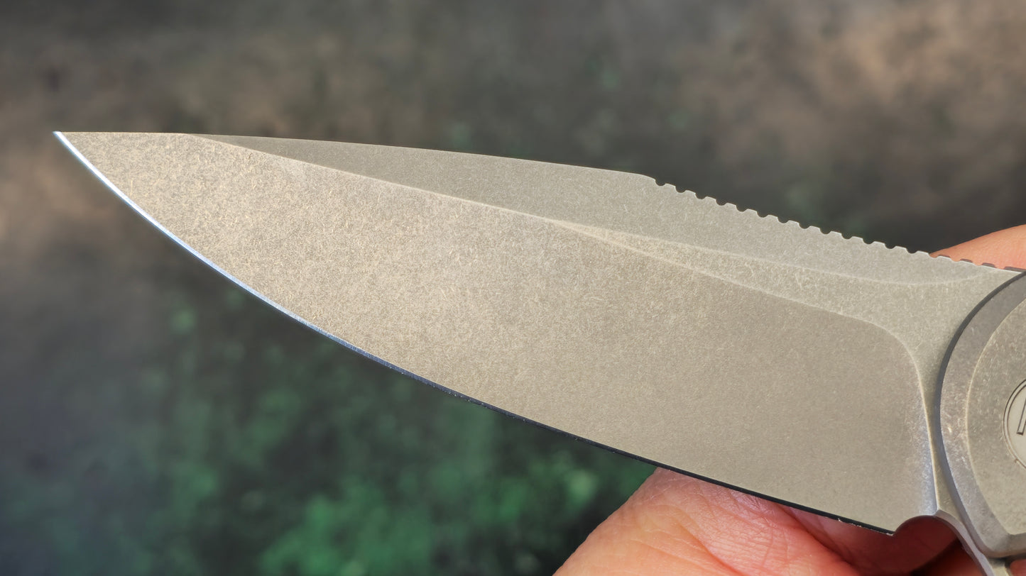 WEKNIFE Primoris Flipper Knife Titanium Handle (3.47" CPM 20CV Blade) (NEW - OPEN BOX)