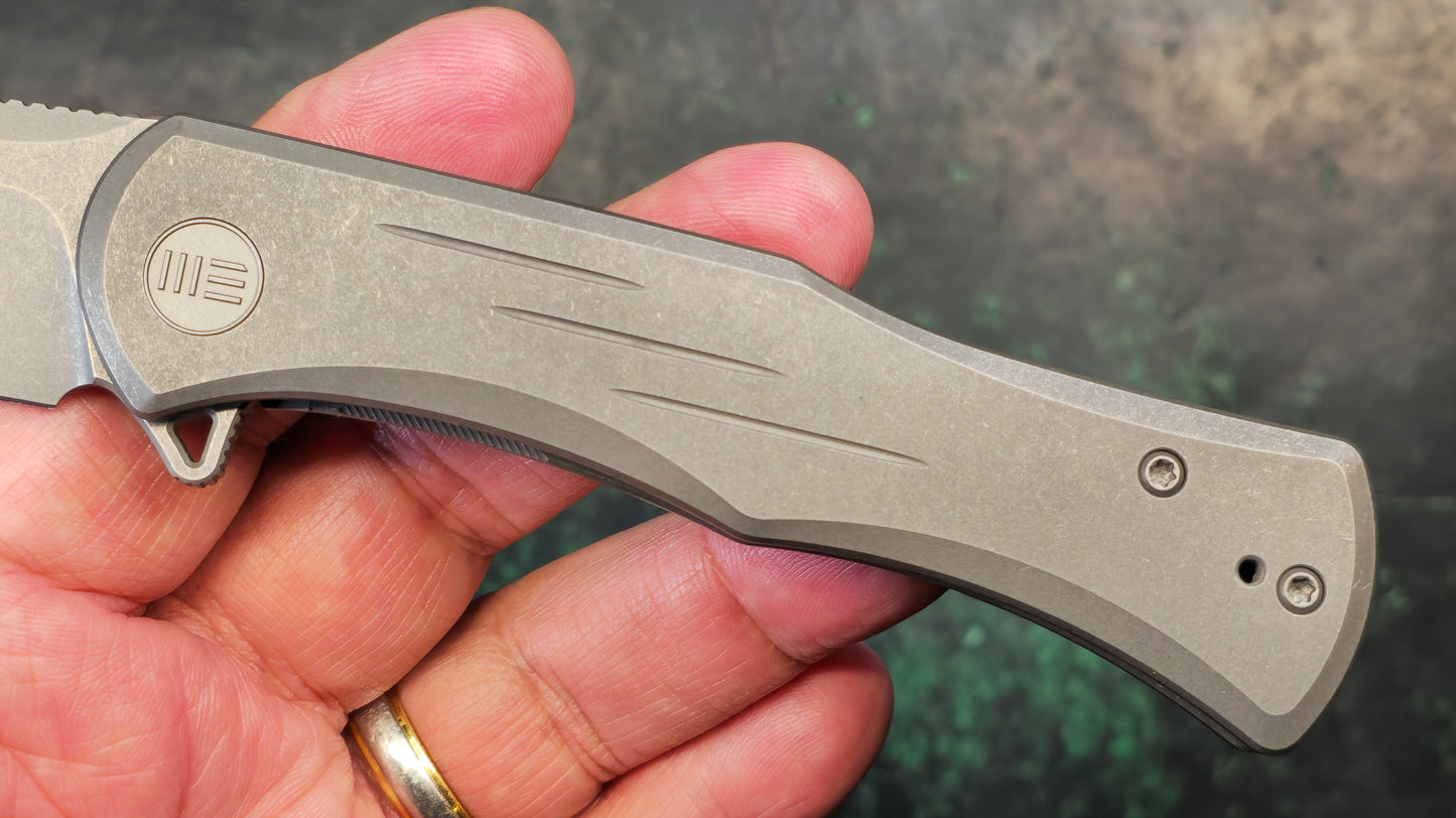 WEKNIFE Primoris Flipper Knife Titanium Handle (3.47" CPM 20CV Blade) (NEW - OPEN BOX)