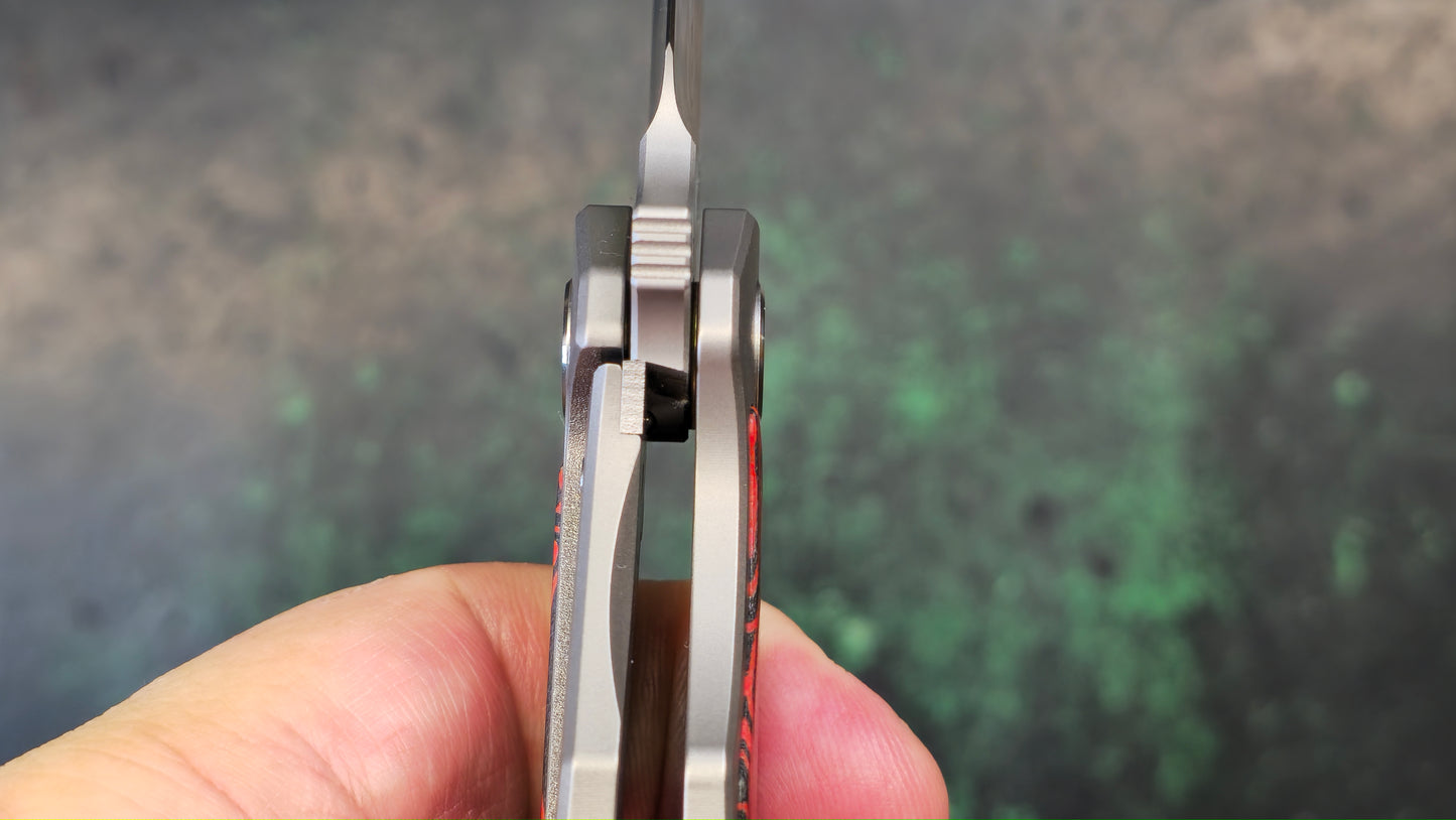 Sixleaf SL-64 10Cr15MoV Blade Titanium/G10 Handle Red (NEW - OPEN BOX)