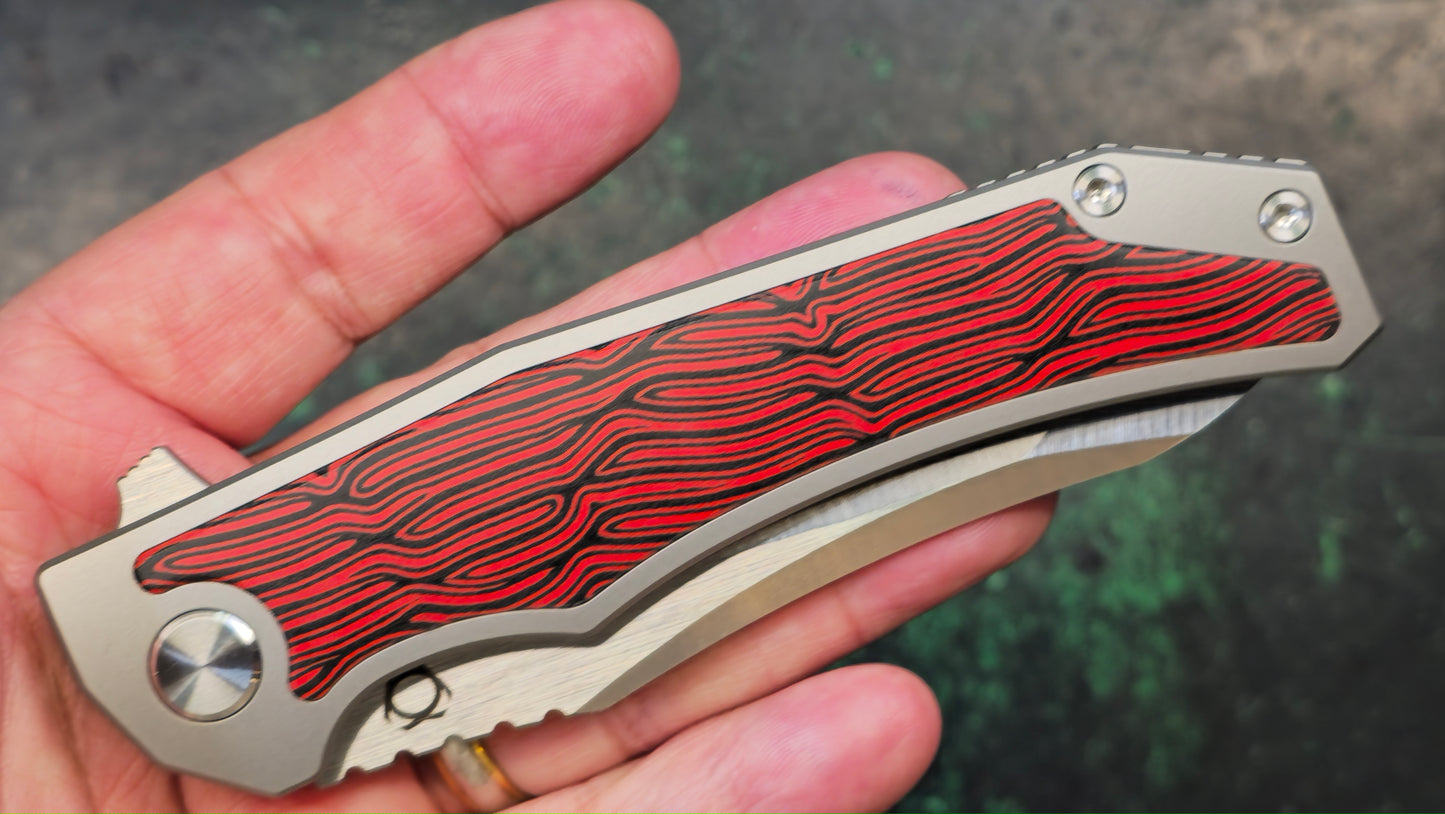 Sixleaf SL-64 10Cr15MoV Blade Titanium/G10 Handle Red (NEW - OPEN BOX)