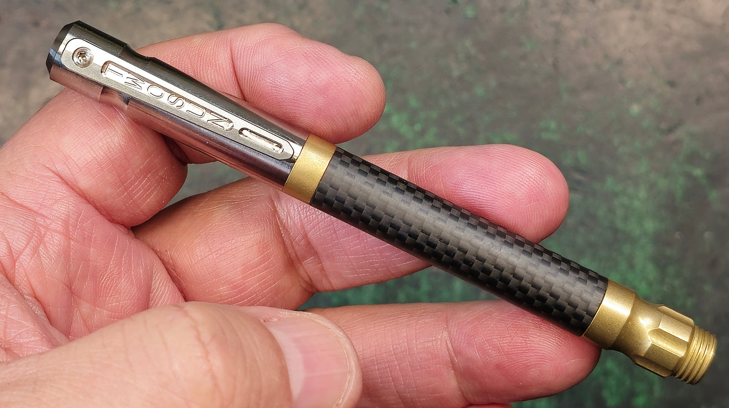 TWOSUN PEN06 TACTICAL POCKET PEN TITANIUM BRASS CARBON FIBER ALLOY BODY (NEW)