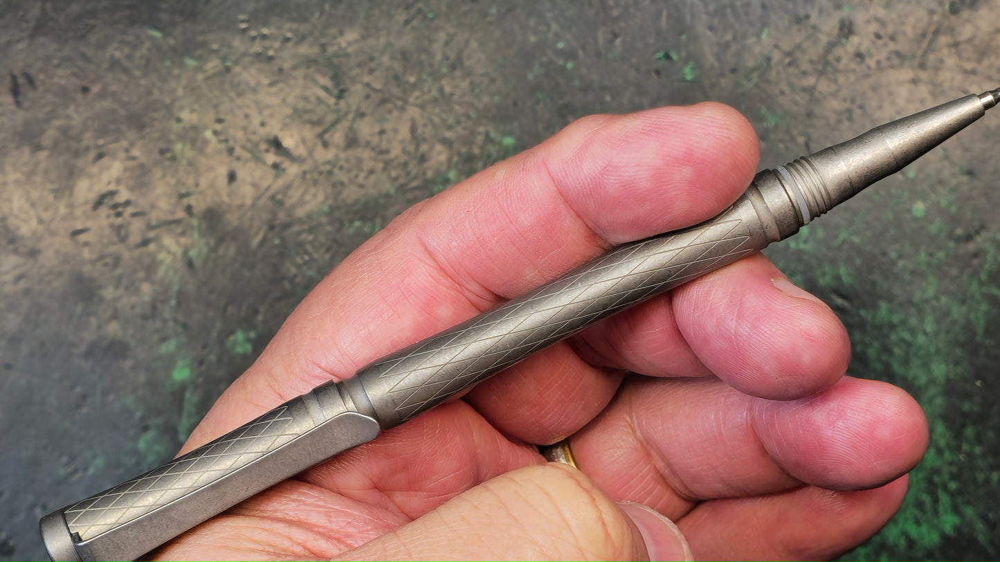 Twosun PEN04 TC4 Titanium Alloy Tactical Pocket Pen PEN04-StoneWash (NEW)