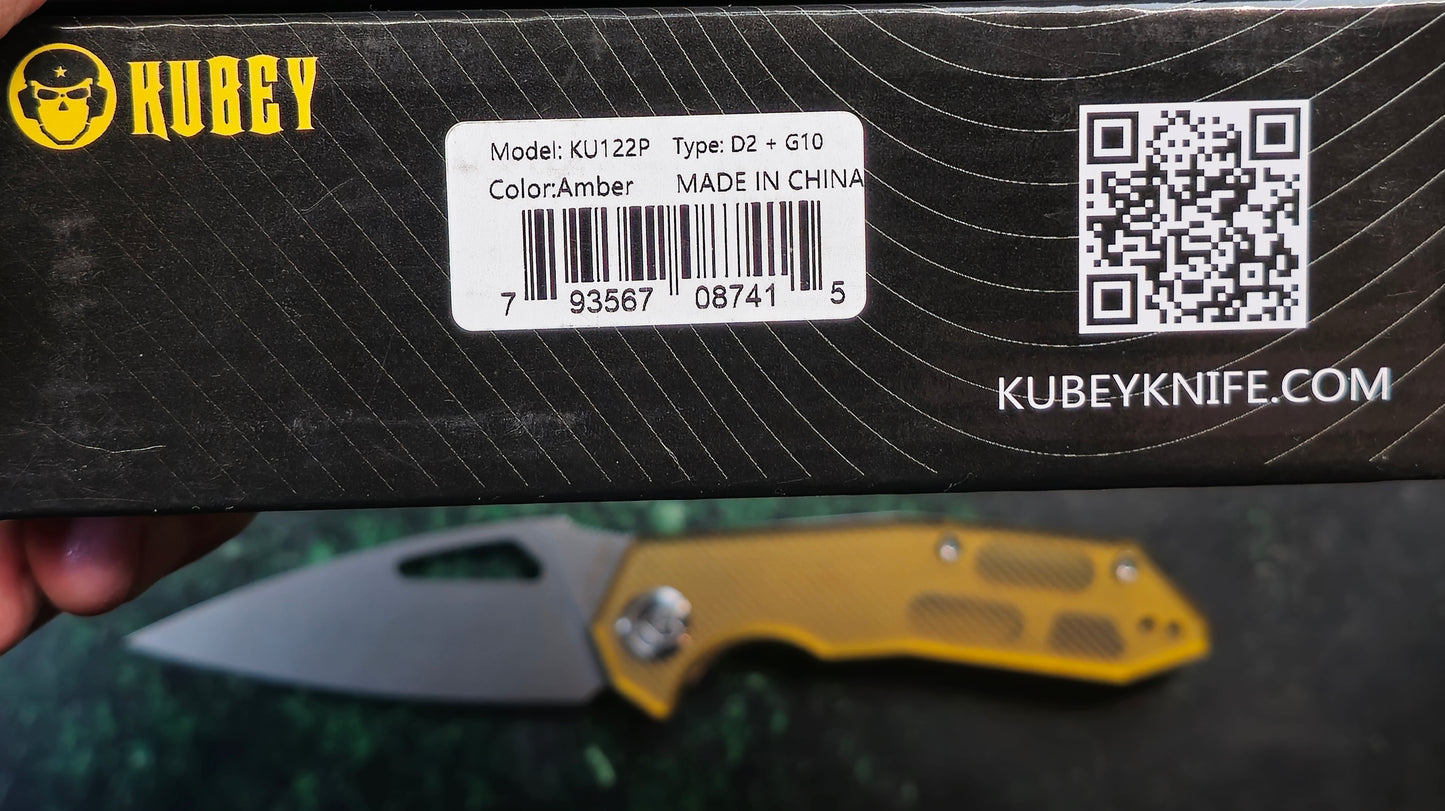 Kubey Coeus Ultem Handle 14C28N Plain Edge Beadblast Finish (NEW - OPEN BOX)