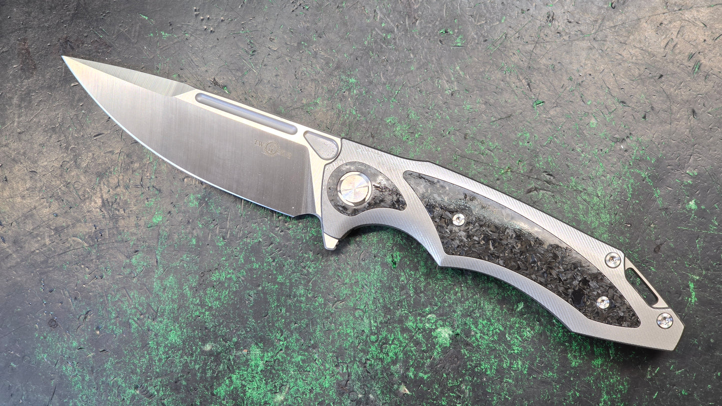 TWOSUN TS211 Titanium/Carbon Fiber Handle M390 (NEW)