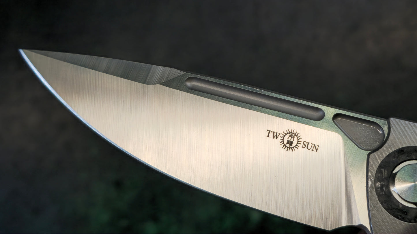 TWOSUN TS211 Titanium/Carbon Fiber Handle M390 (NEW)