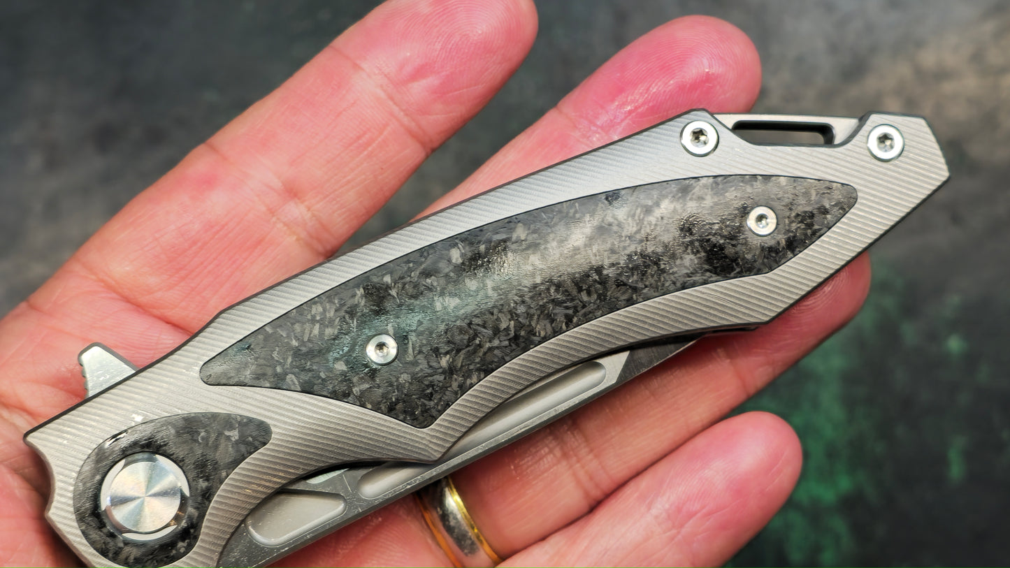 TWOSUN TS211 Titanium/Carbon Fiber Handle M390 (NEW)
