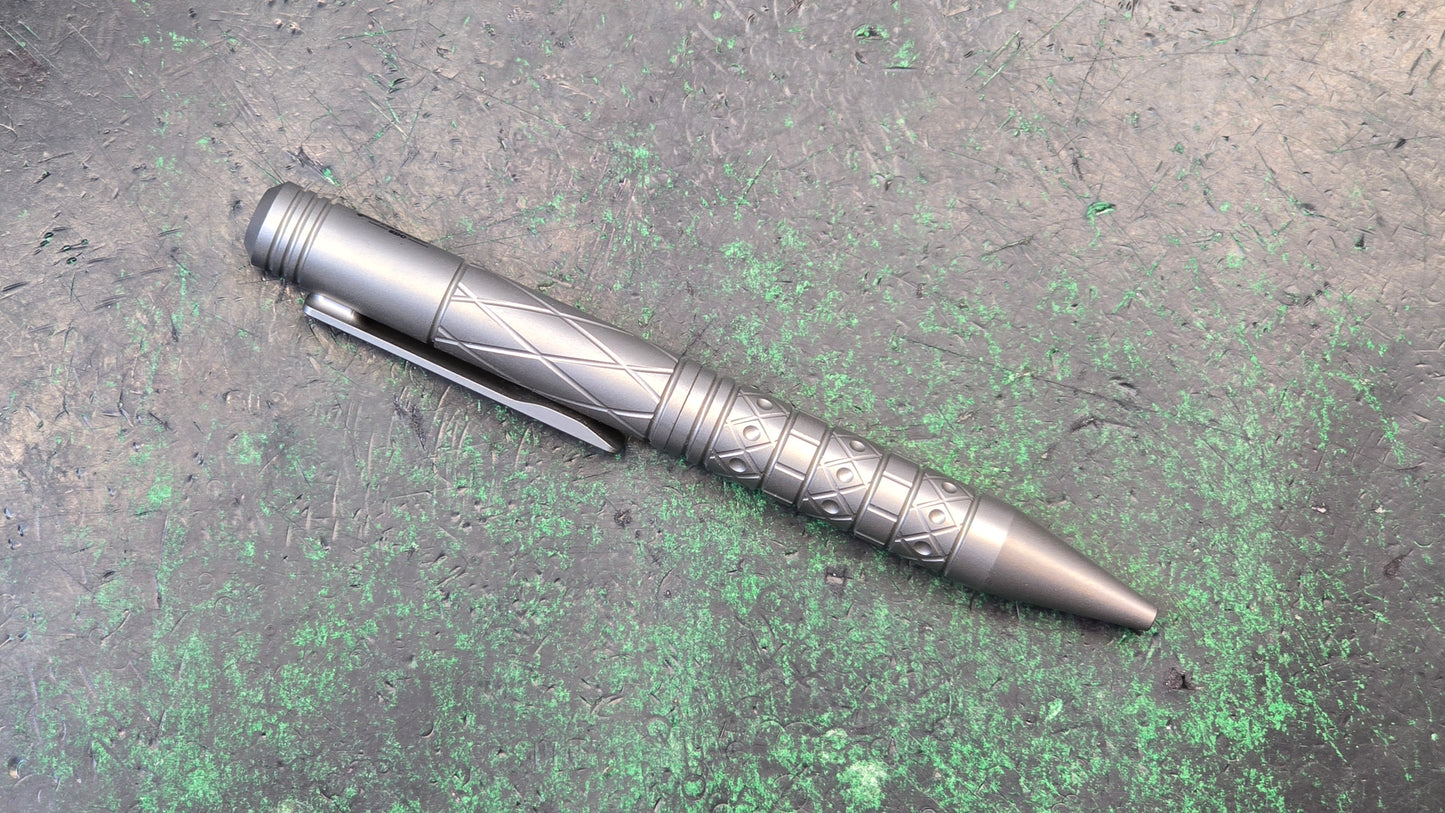 TWOSUN PEN36 Push Button Bolt Action Pen Titanium Body Black Ink (NEW)