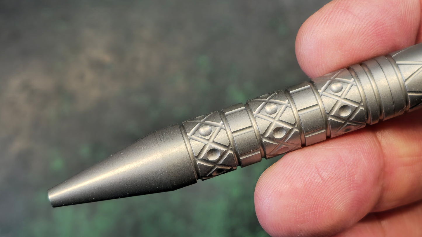 TWOSUN PEN36 Push Button Bolt Action Pen Titanium Body Black Ink (NEW)