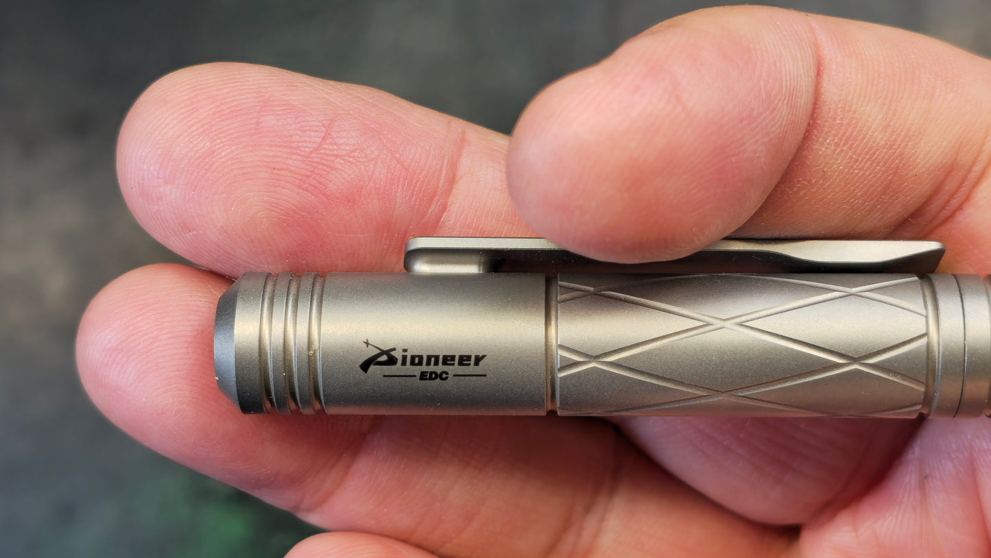 TWOSUN PEN36 Push Button Bolt Action Pen Titanium Body Black Ink (NEW)