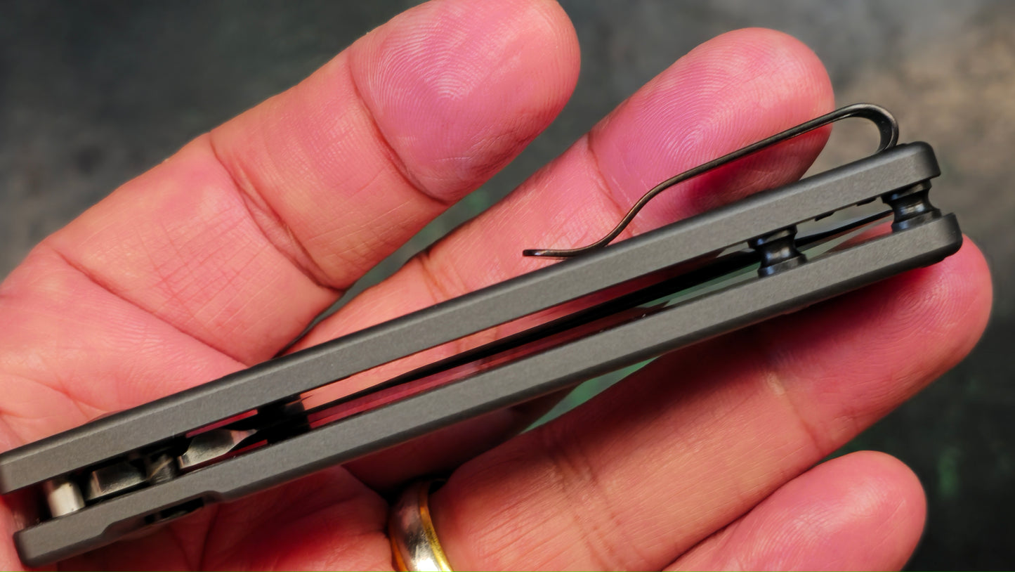 Kizer Original Black Aluminum Handle 3 Inch 154CM (NEW - OPEN BOX)