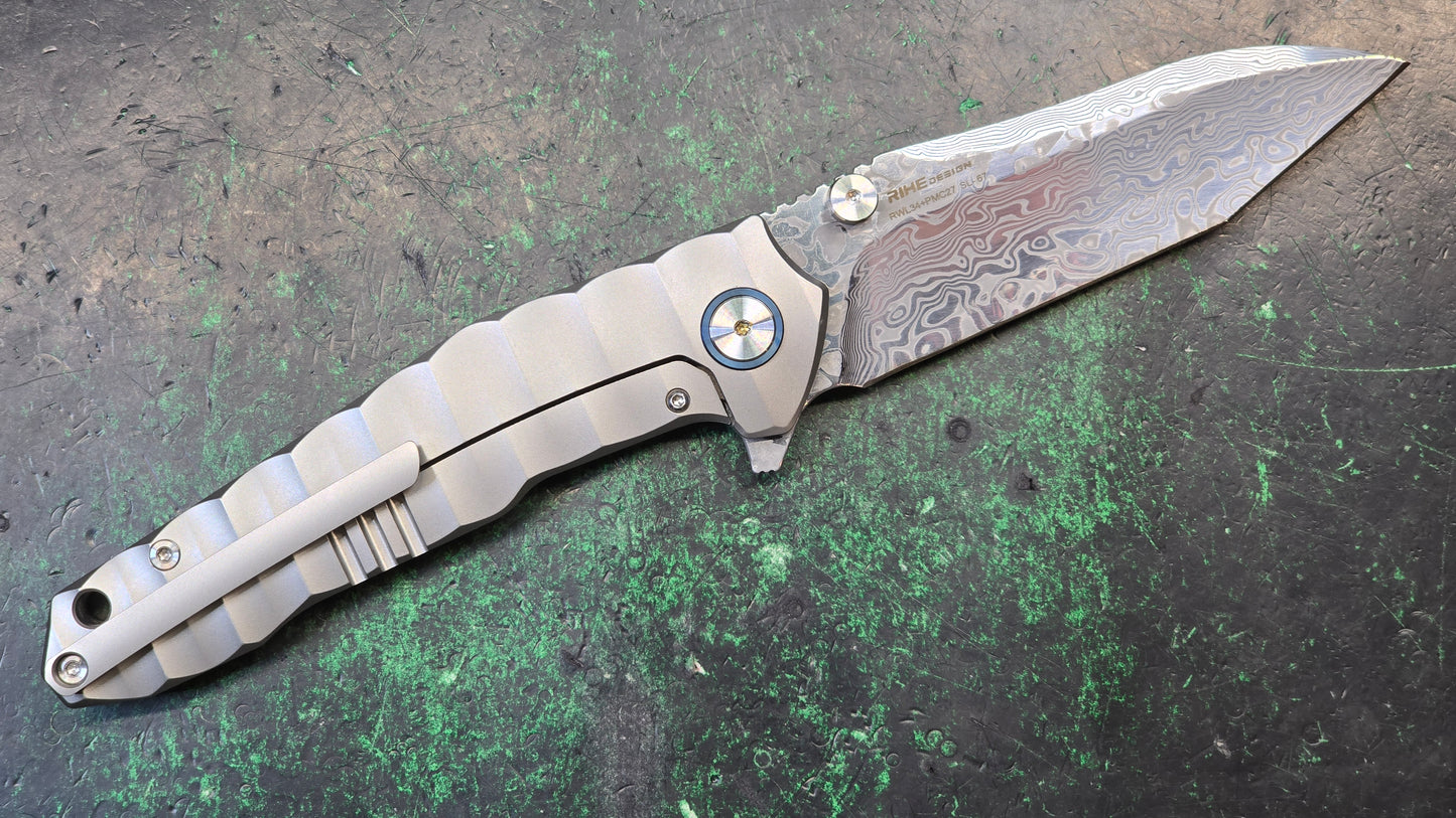 SIXLEAF SL-67 RWL34+PMC27 Blade Titanium Handle (NEW - OPEN BOX)