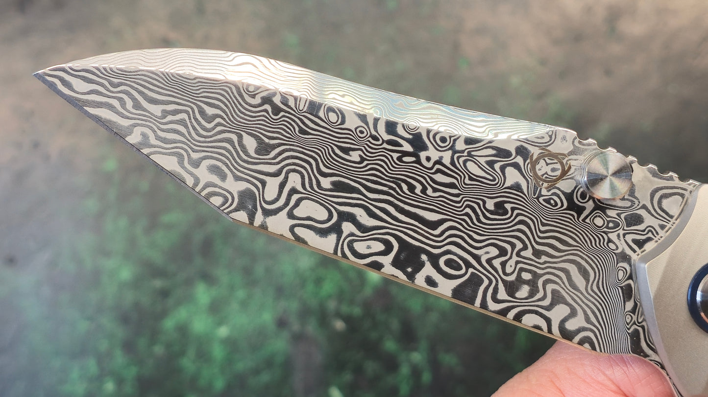 SIXLEAF SL-67 RWL34+PMC27 Blade Titanium Handle (NEW - OPEN BOX)