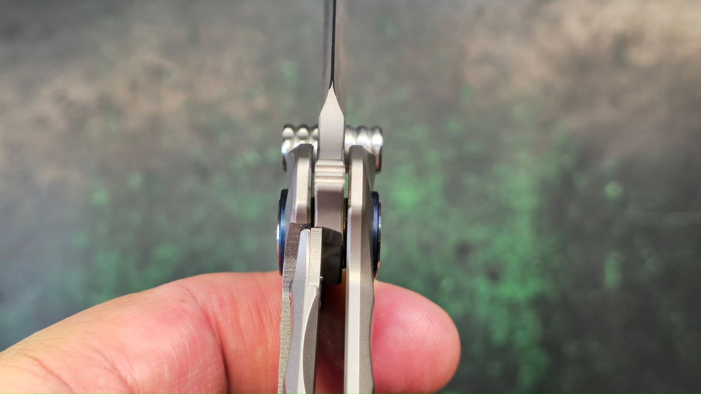 SIXLEAF SL-67 RWL34+PMC27 Blade Titanium Handle (NEW - OPEN BOX)