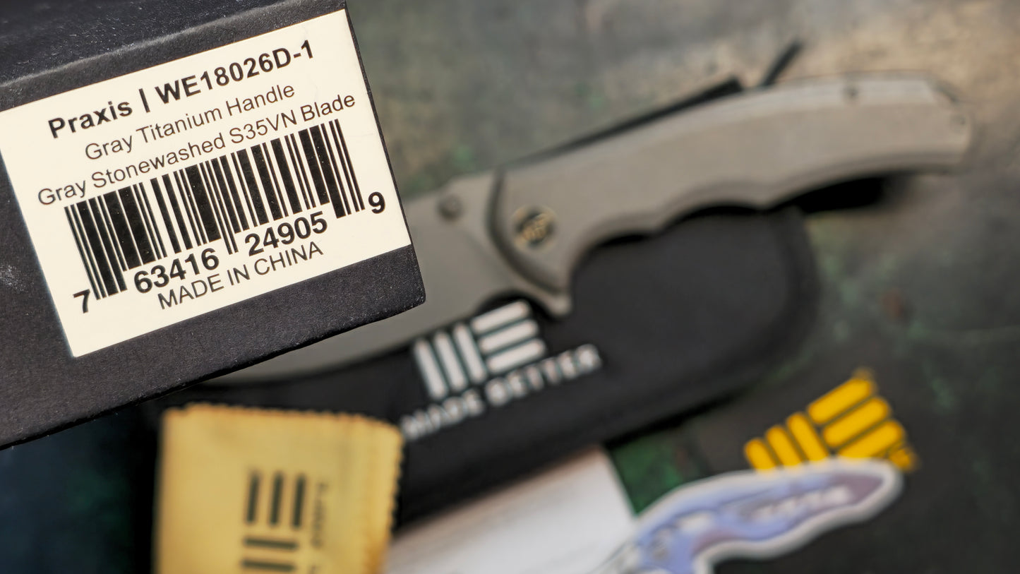 WEKnife Praxis S35VN Titanium Frame Lock (NEW - OPEN BOX)