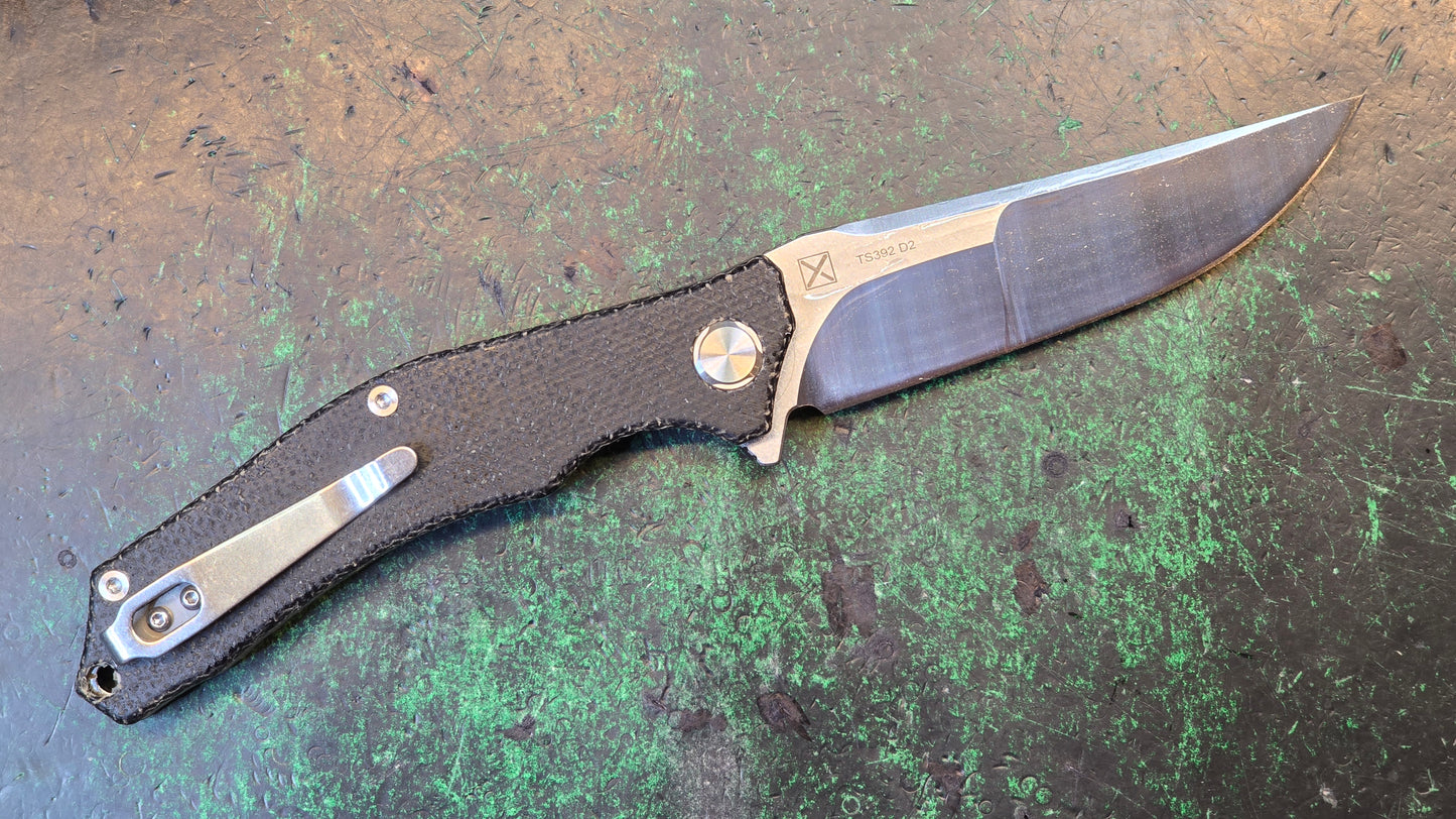 TwoSun TS392 Black Micarta Handle D2 (NEW)