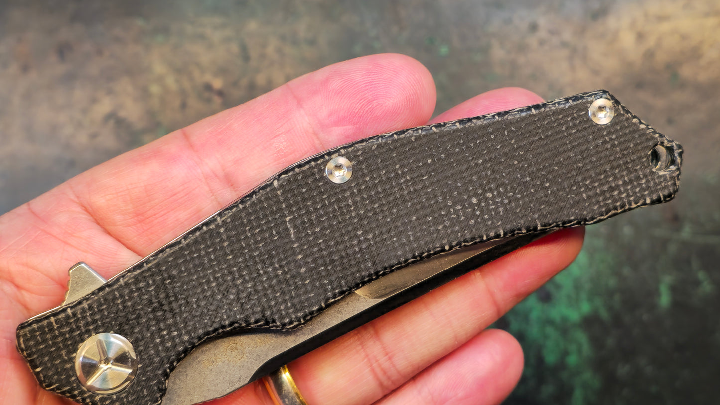 TwoSun TS392 Black Micarta Handle D2 (NEW)