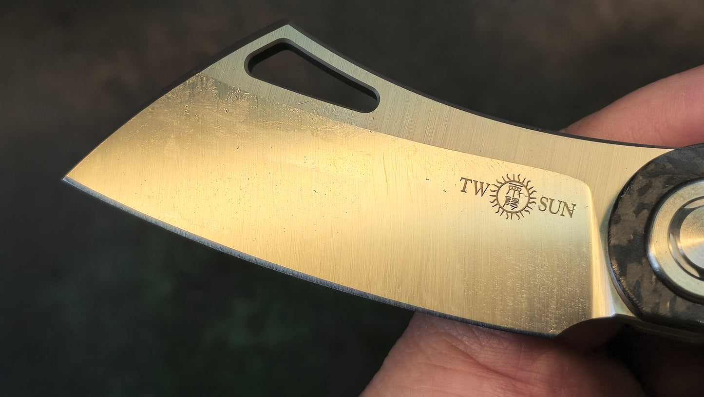 TWOSUN TS137 TC4 TITANIUM CARBON FIBER M390 (NEW)