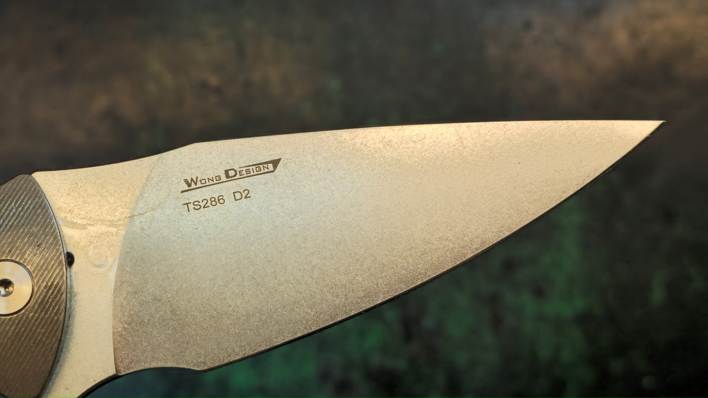 TwoSun TS286 Green Titanium/Micarta D2 (NEW)