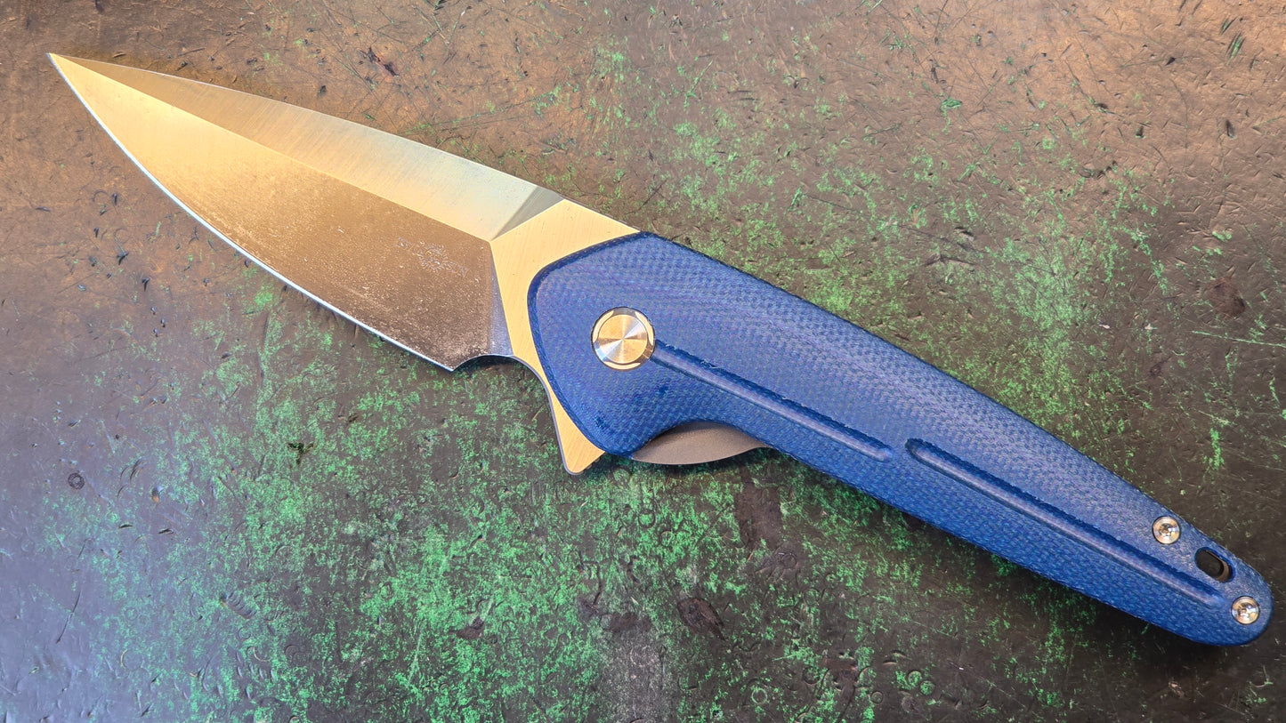 TWOSUN TS504 Blue Micarta Handle D2 (NEW)