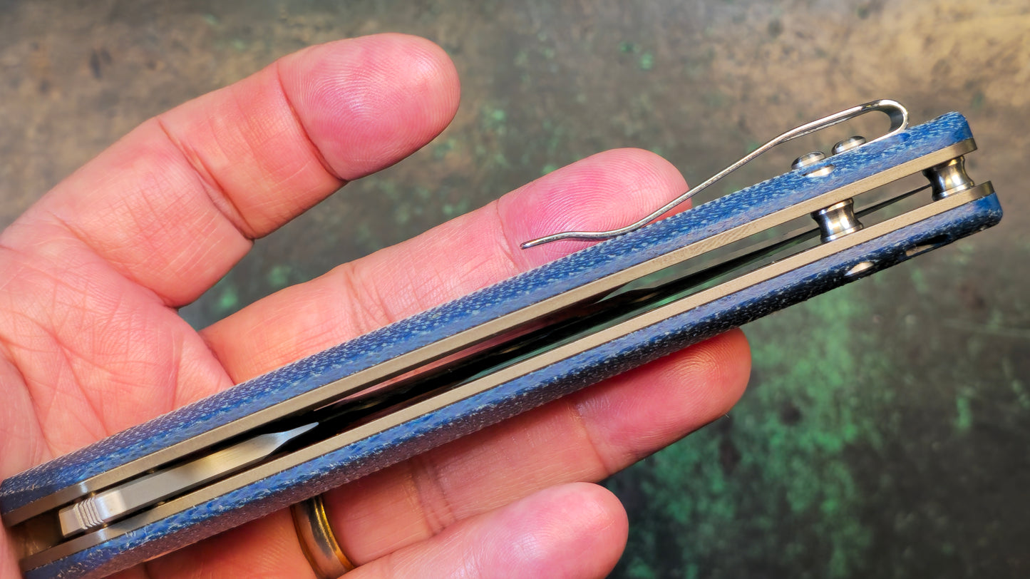 TWOSUN TS504 Blue Micarta Handle D2 (NEW)