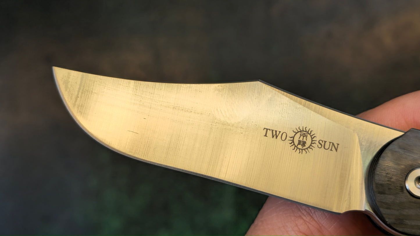 TWOSUN TS241 Double Detent Slip Joint Carbon Fiber S90V (NEW)