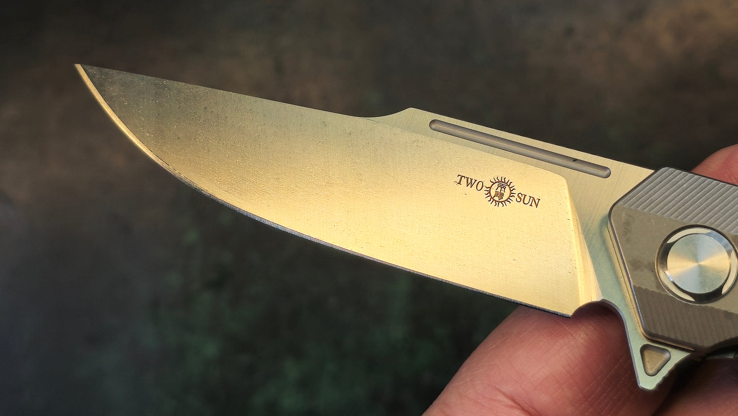 TWOSUN TS290 Black Carbon Fiber/Titanium Handle D2 (NEW)