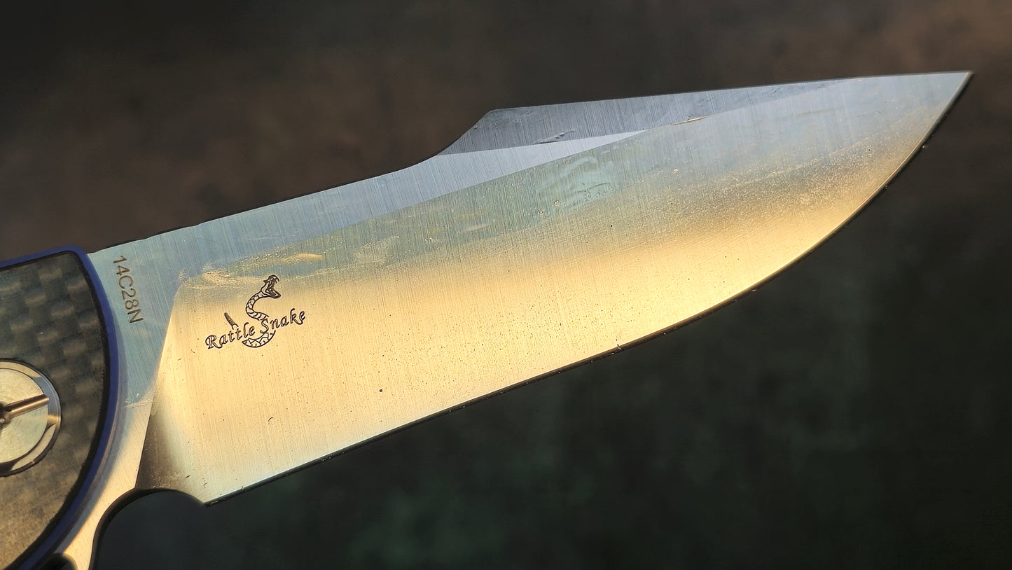 TWOSUN TS201 Blue G-10 / Carbon Fiber 14C28N (NEW)