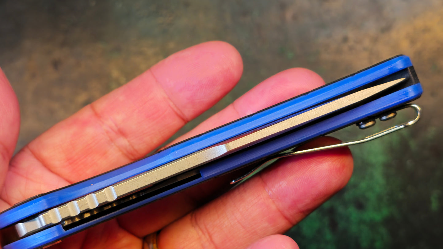 TWOSUN TS201 Blue G-10 / Carbon Fiber 14C28N (NEW)