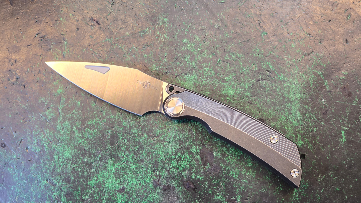 TwoSun TS164 SLIP JOINT Titanium Handle M390 (NEW - OPEN BOX)