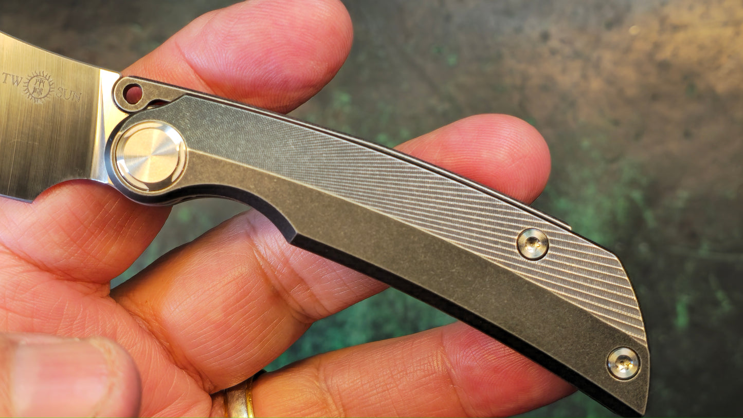 TwoSun TS164 SLIP JOINT Titanium Handle M390 (NEW - OPEN BOX)
