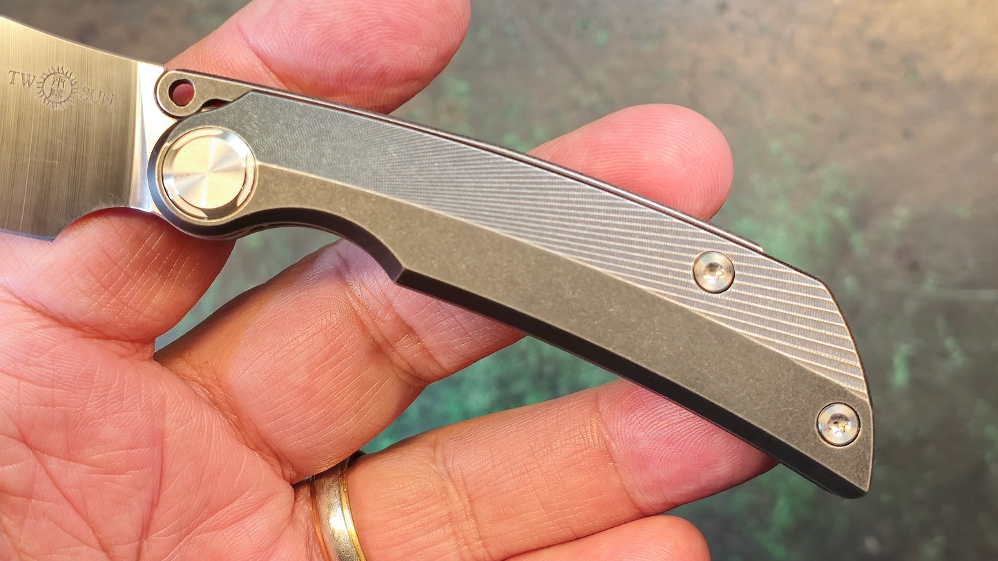 TwoSun TS164 SLIP JOINT Titanium Handle M390 (NEW - OPEN BOX)