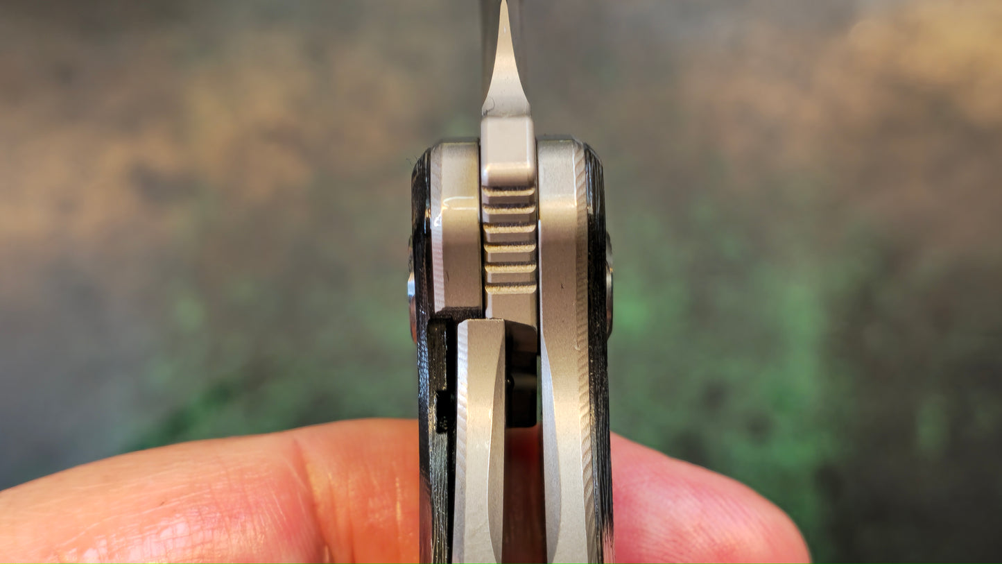TwoSun TS380 Folding Knife Titanium/Carbon Fiber Handle M390 (NEW)