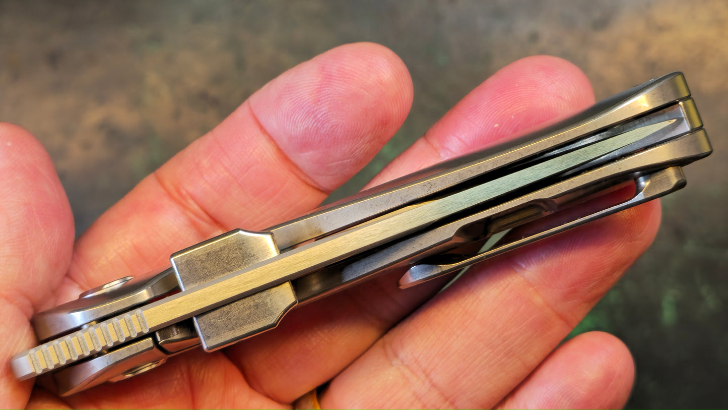 TWOSUN TS180 Titanium M390 TEPE Design #168 (NEW - OPEN BOX)