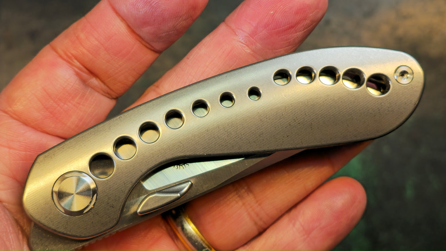 TWOSUN TS180 Titanium M390 TEPE Design #168 (NEW - OPEN BOX)