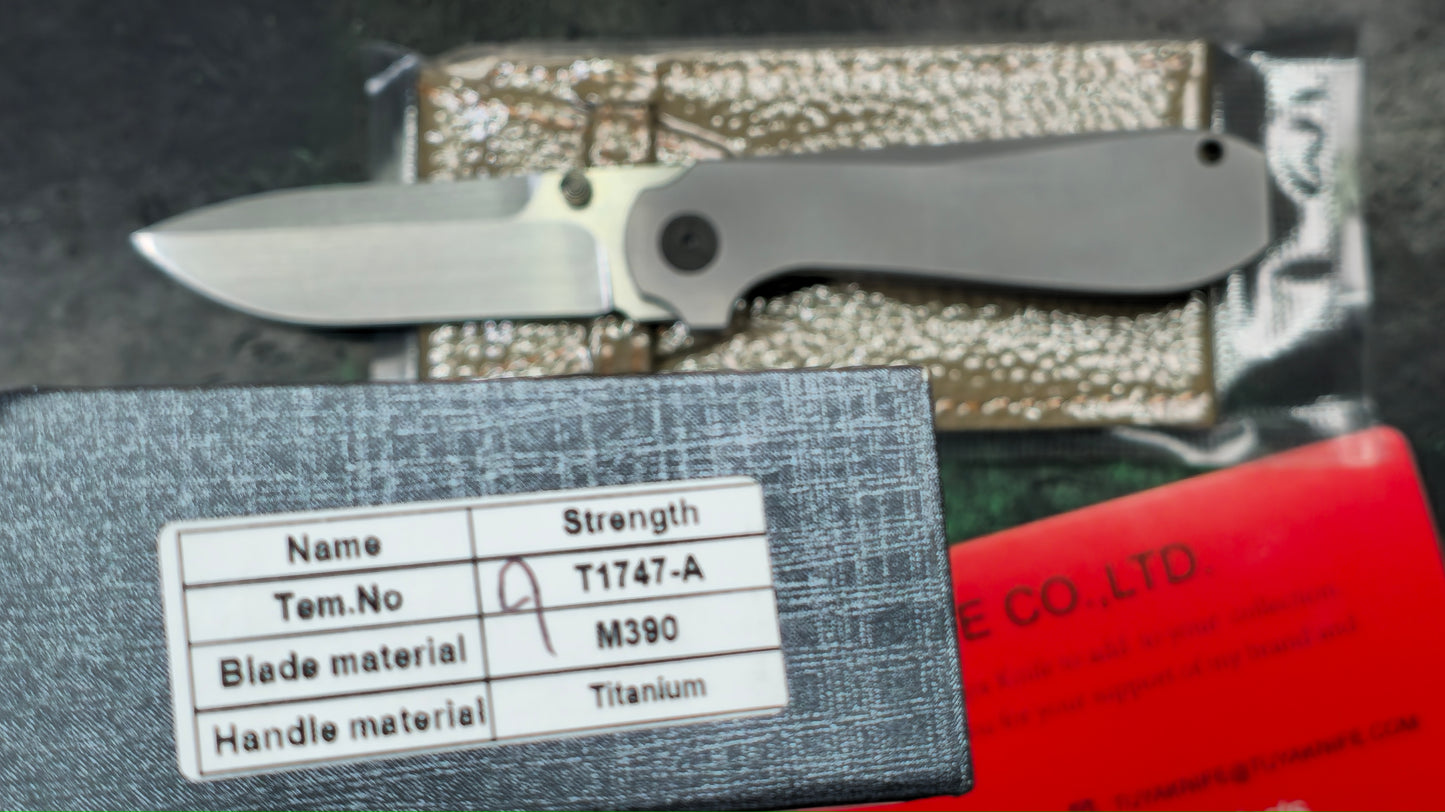 Tuya Strength (INTEGRAL) Ti/Hand Rubbed Satin Bohler M390 (NEW)