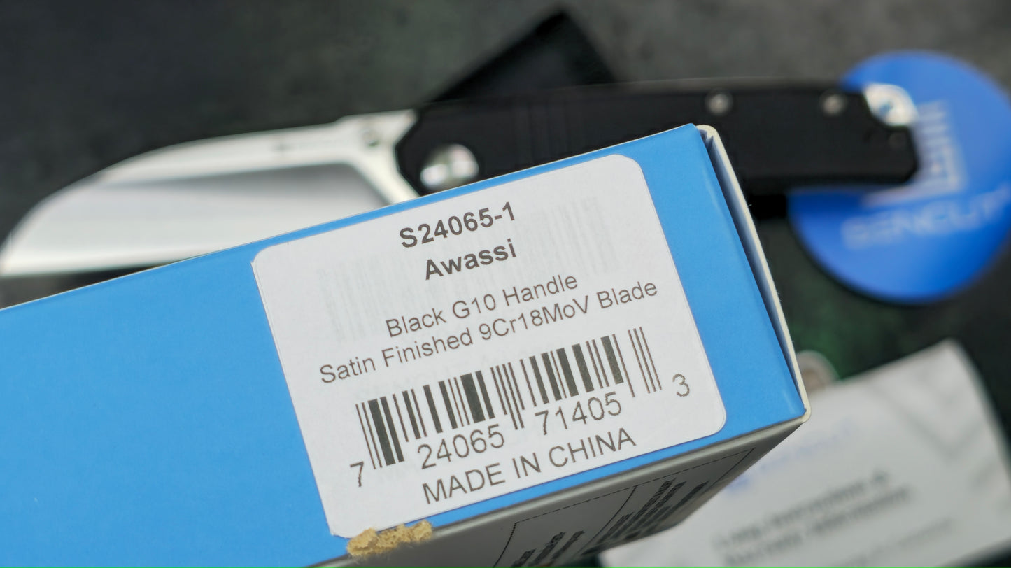 Sencut Awassi Folding Knife Black G10 Handle 9Cr18MoV (NEW)