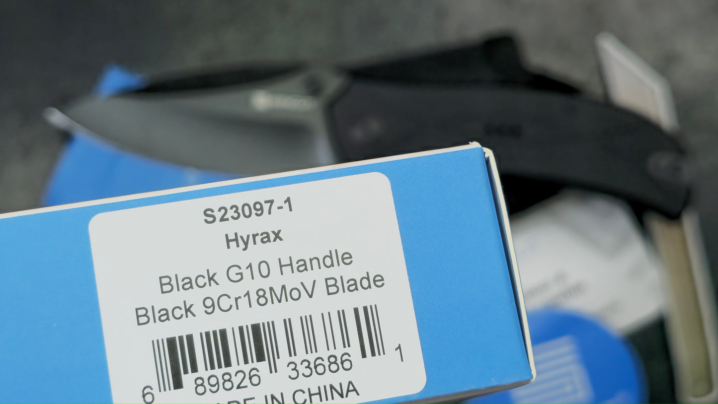 Sencut Hyrax Folding Knife Black G10 Handle 9Cr18Mov (NEW)