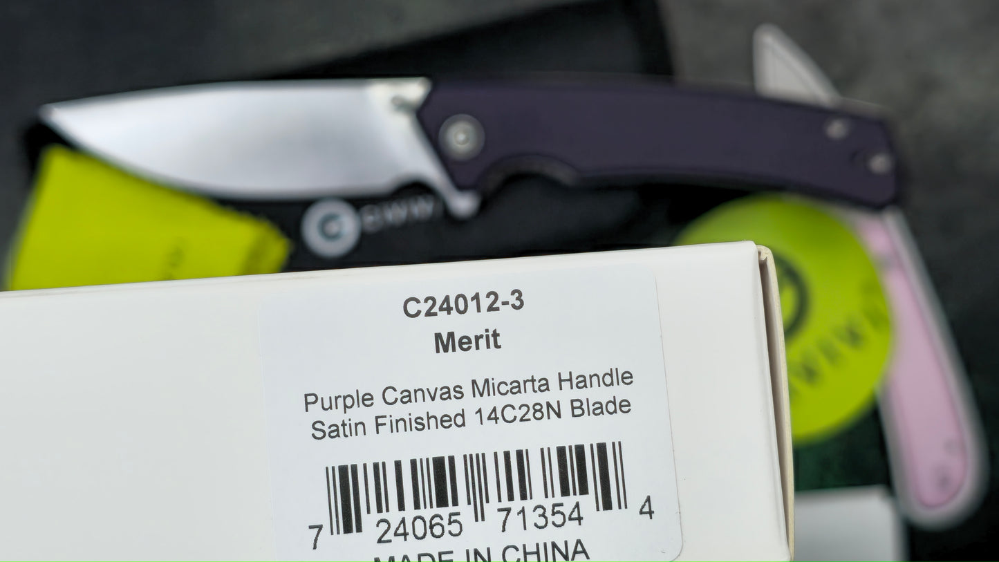 Civivi Merit Folding Knife Black G10 Handle 14C28N Black Stonewash (NEW)