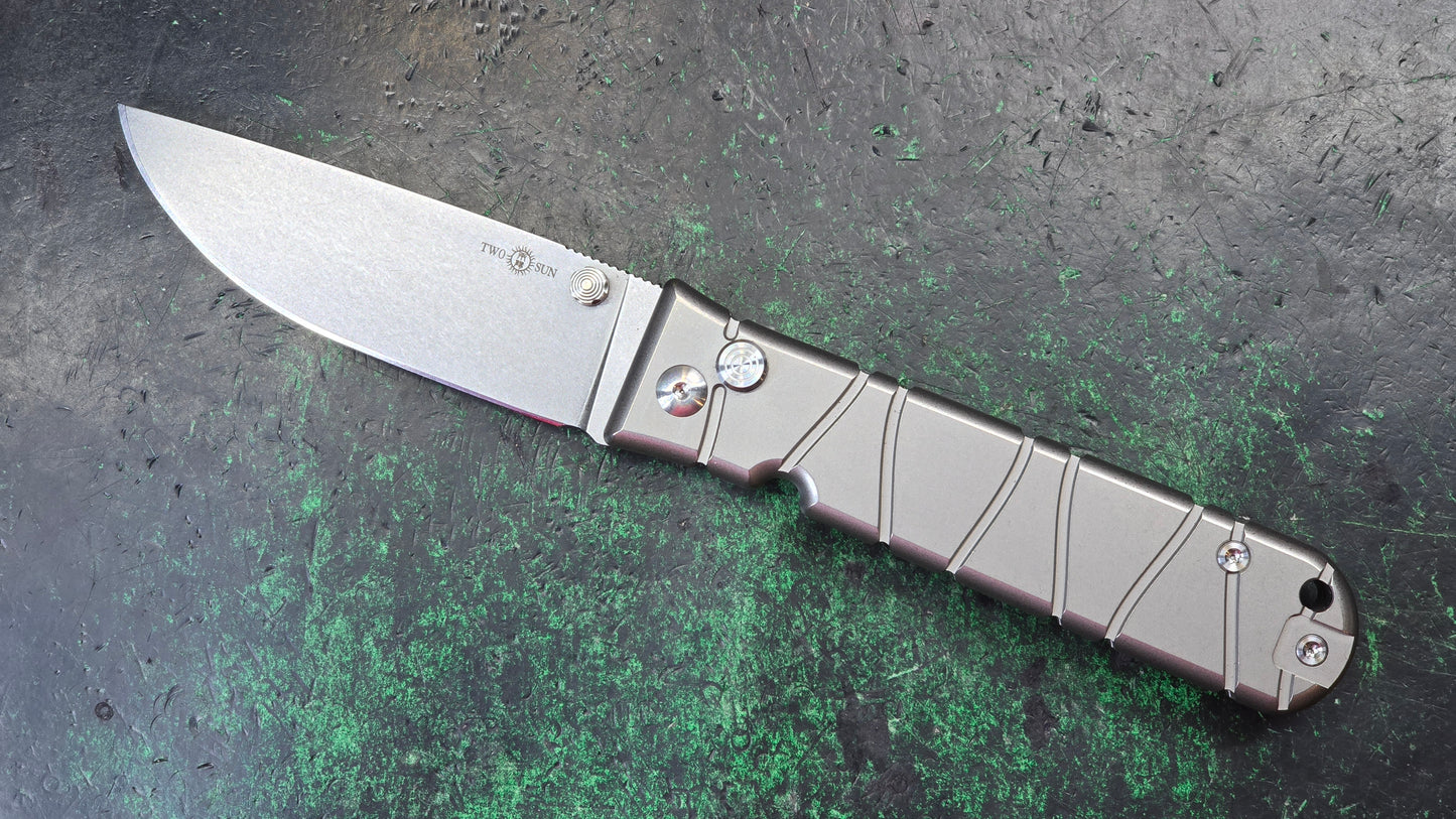 TWOSUN TS409 Button Lock #005 Titanium D2 (NEW - OPEN BOX)