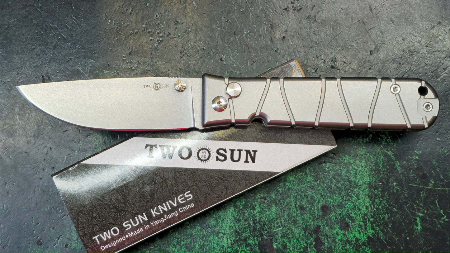 TWOSUN TS409 Button Lock #005 Titanium D2 (NEW - OPEN BOX)