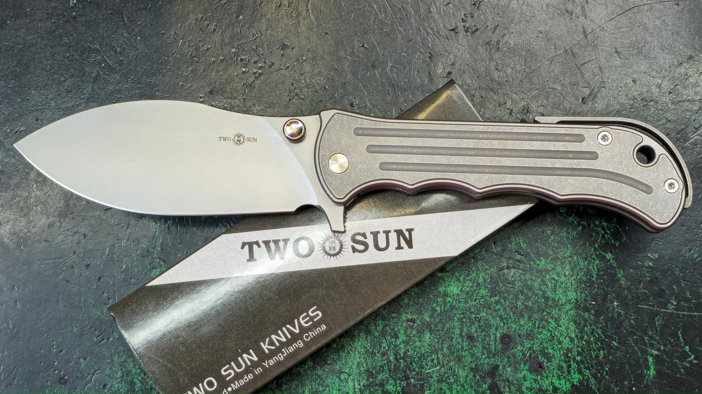 TWOSUN TS458 Titanium S90V (NEW - OPEN BOX) (CLOSEOUT)
