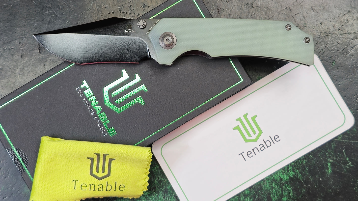 Tenable Fermi Jade G10 Handle 14C28N Blade (NEW - OPEN BOX)