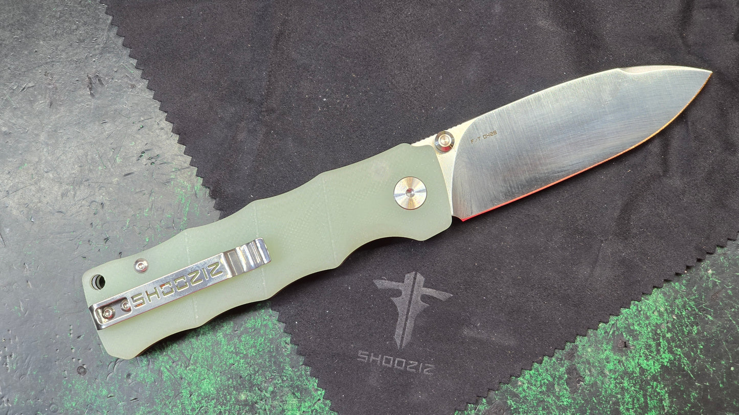 Shooziz HAN 311 Button Lock Jade G-10 DC53 (NEW)