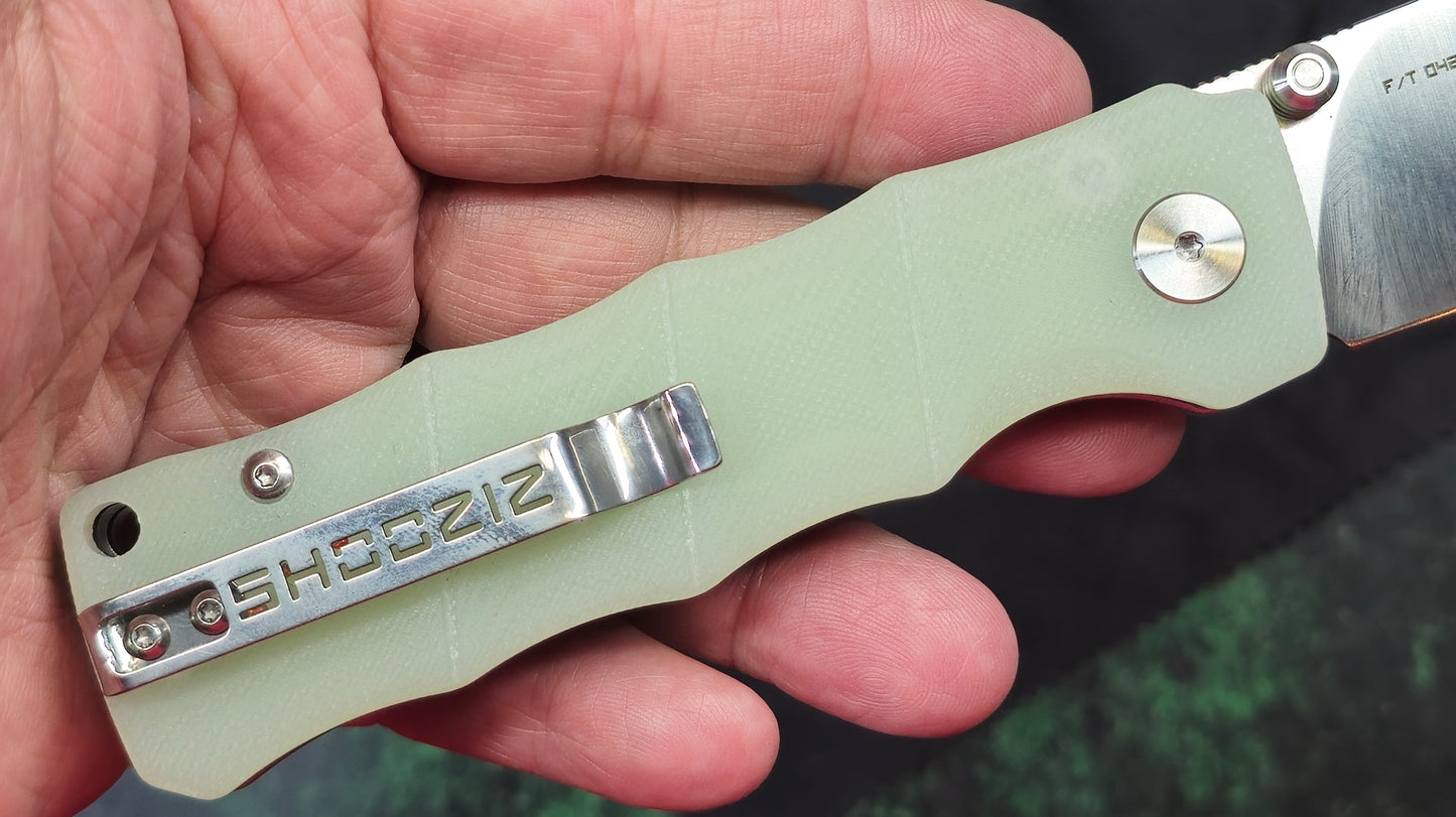 Shooziz HAN 311 Button Lock Jade G-10 DC53 (NEW)