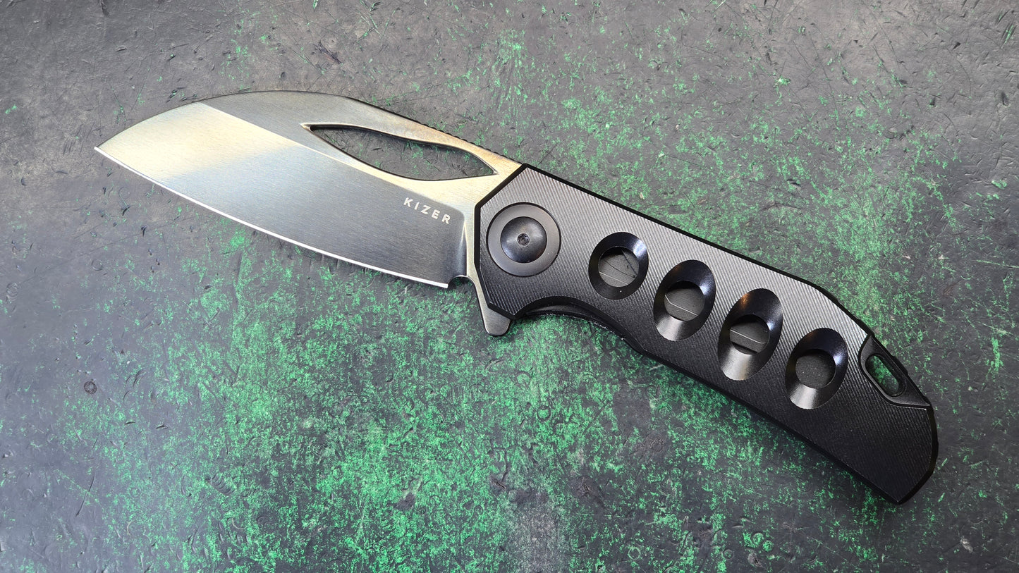 Kizer Hawk Titanium Handle Polished DLC M390 (NEW - OPEN BOX)