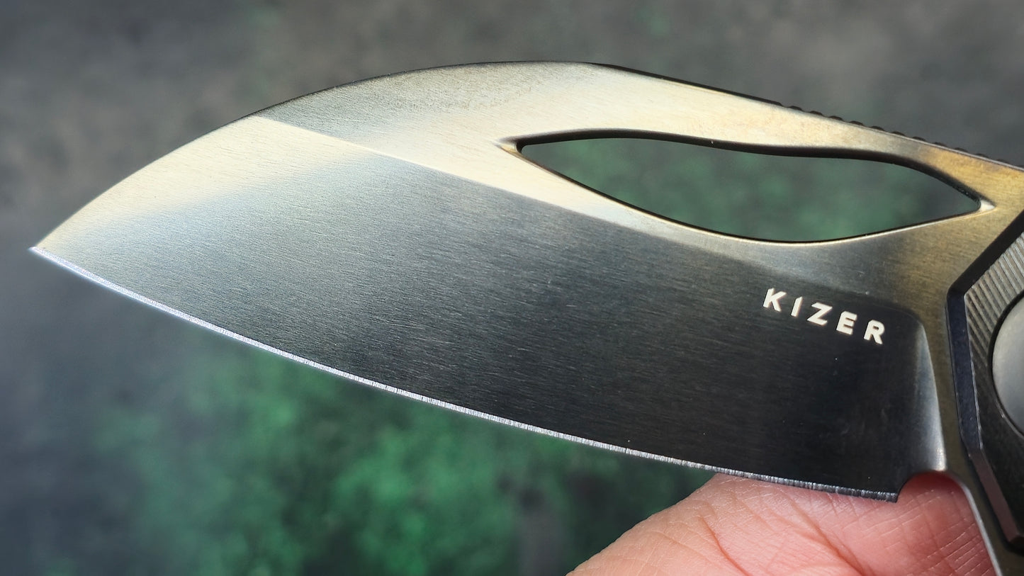 Kizer Hawk Titanium Handle Polished DLC M390 (NEW - OPEN BOX)