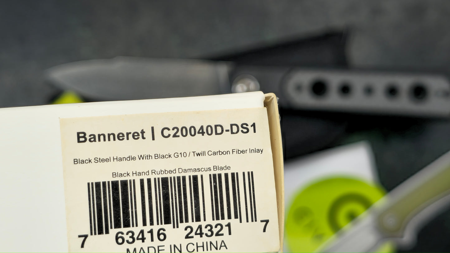 Civivi Banneret Flipper SS/G10/CF Damascus Blade (USED)