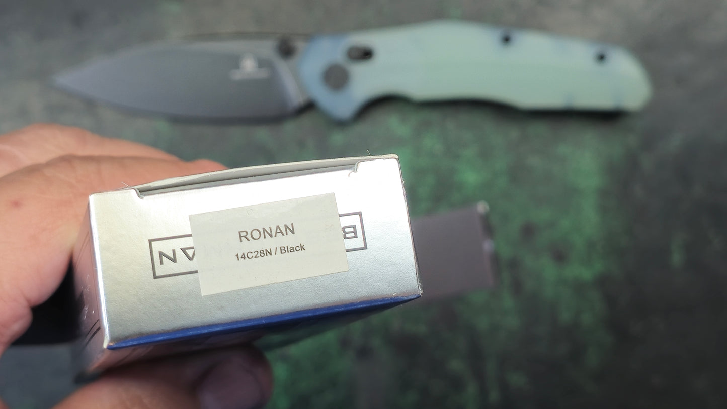 Bestechman Ronan Jade G10 Handle 14C28N Plain Black (NEW - OPEN BOX)